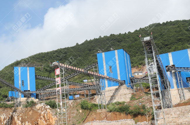 湖南怀化溆浦县雷峰石业时产500吨破碎制砂生产线
