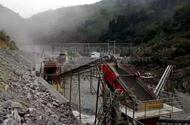 湖南省常德桃源县牛车河乡中铁隧道集团石料生产线