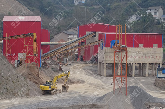 湖北省宜都市大水桥采石场时产1200吨砂石生产线