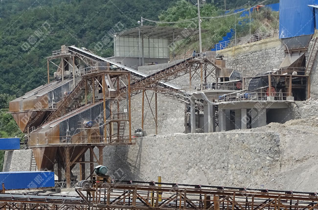 湖北省宜昌市鸿涛采石场时产600吨骨料生产线